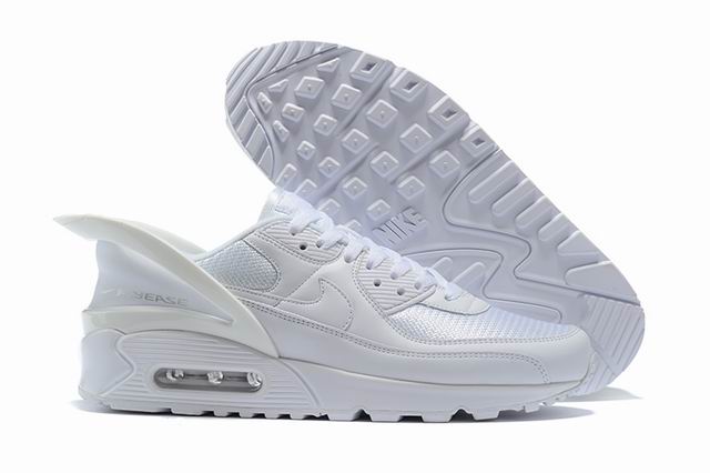 Nike Air Max 90 Flyease White Women's Shoes-03 - Click Image to Close